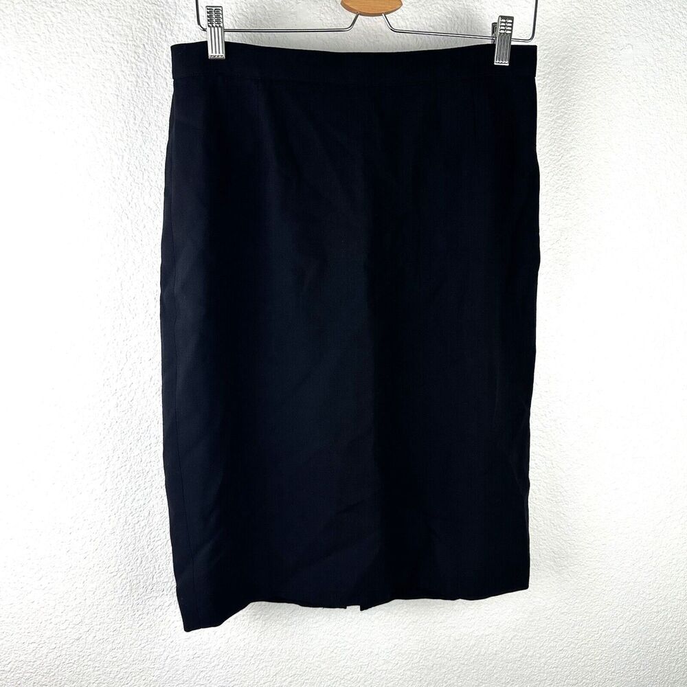 J Crew Women's Longline Pencil Skirt Japan Black 100% Wool